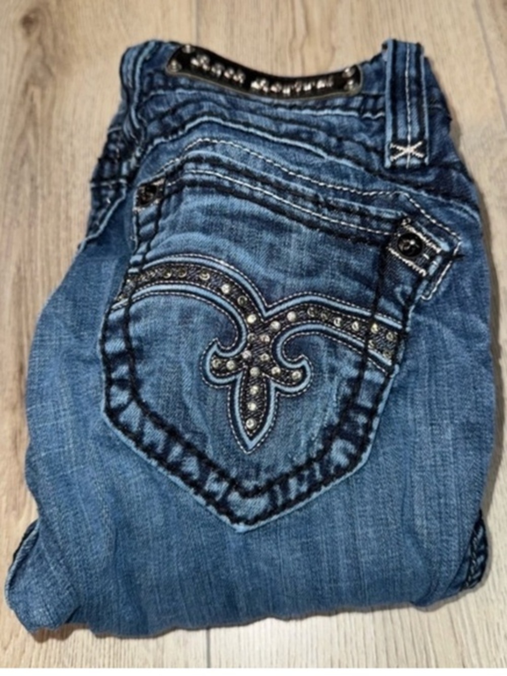Rock revival Amy skinny dark blue jeans denim